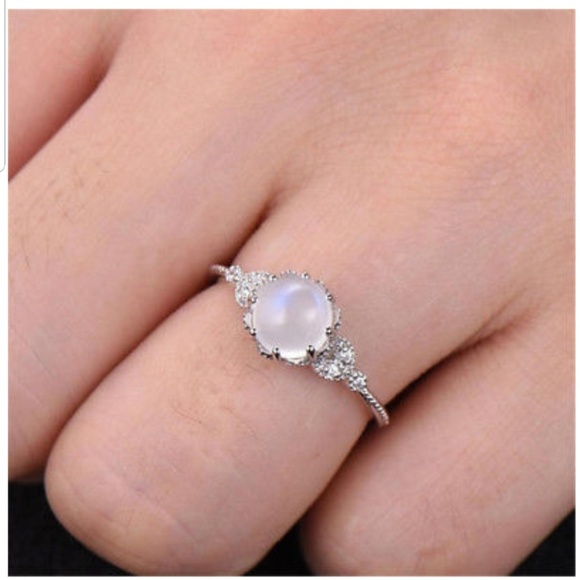 Silver Plated Moonstone Ring - Picture 5 of 8